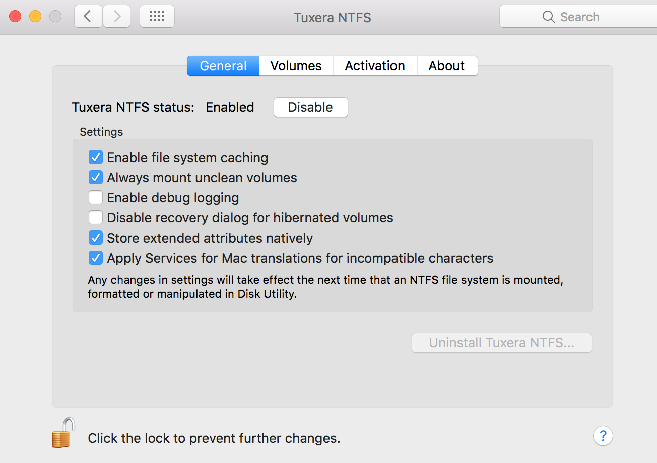 changing windows icon using tuxera ntfs for mac